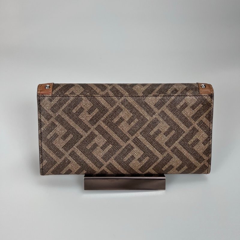 全新品 FENDI  老花對開長夾-1