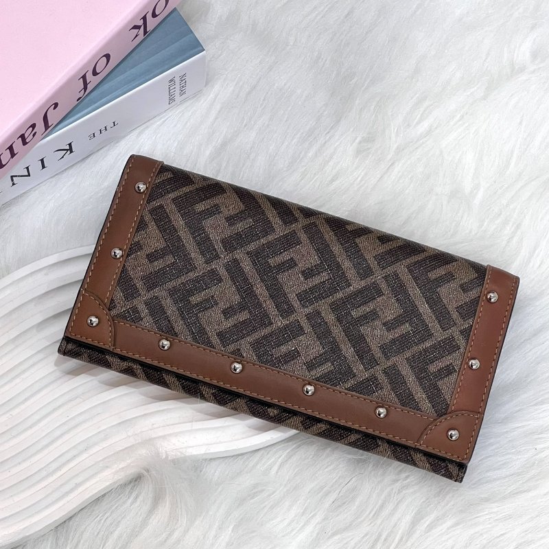 全新品 FENDI 老花對開長夾-0