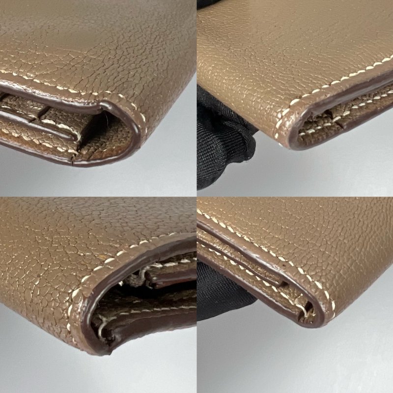 HERMES T刻 大象灰銀扣BEARN長夾-10