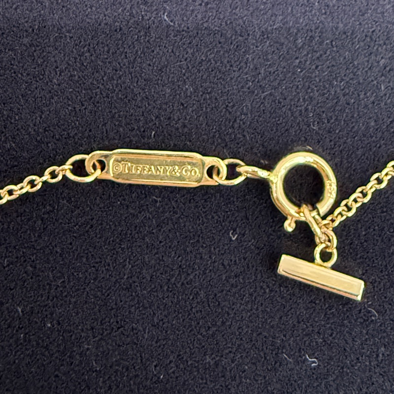 全新Tiffany微笑mini滿鑽項鏈玫瑰金-7