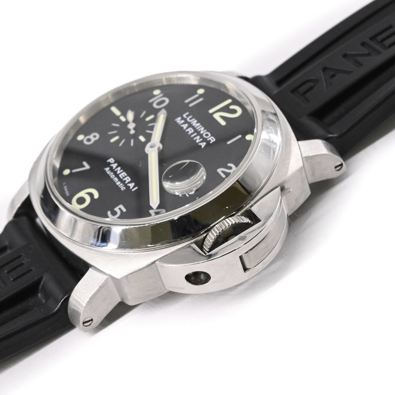 沛納海 Luminor Marina 自動腕錶，黑色錶盤，PAM00164-2