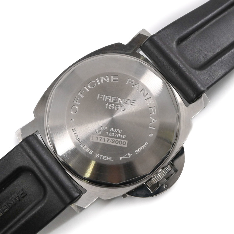 沛納海 Luminor Marina 自動腕錶，黑色錶盤，PAM00164-7