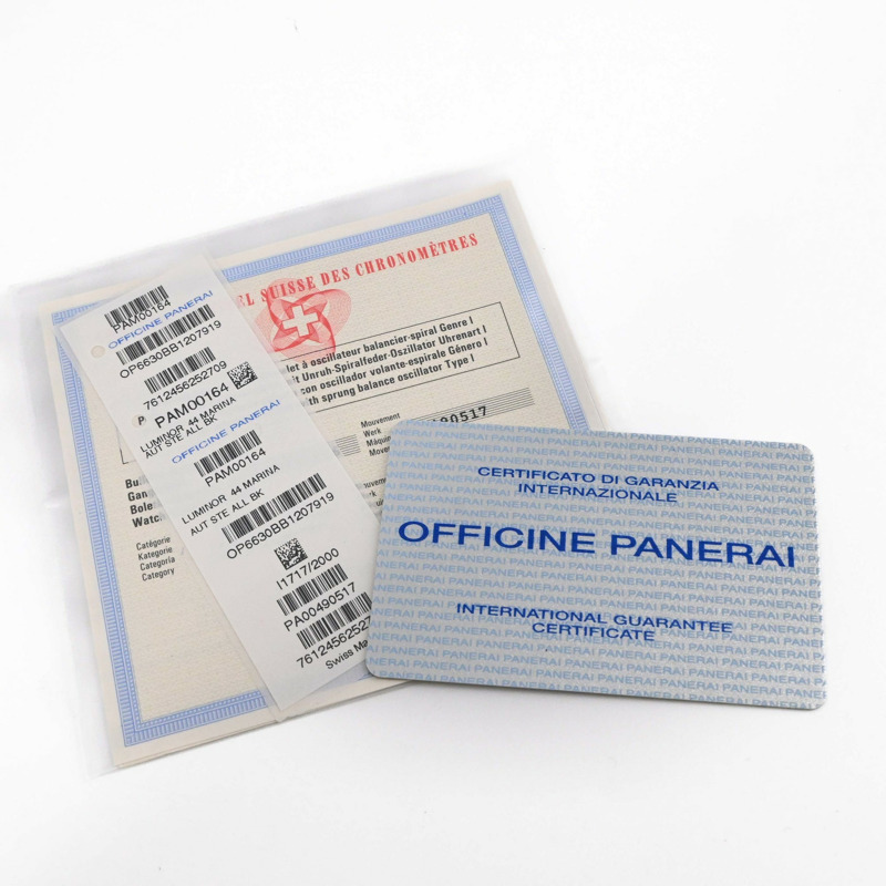 沛納海 Luminor Marina 自動腕錶，黑色錶盤，PAM00164-12