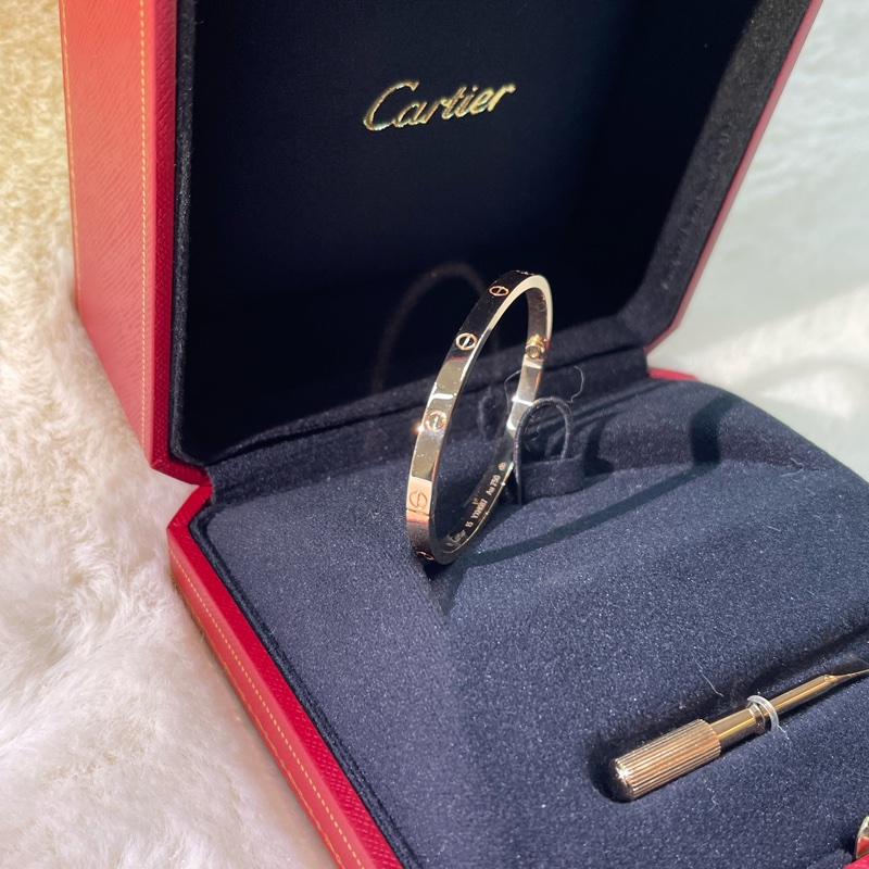 cartier 卡地亞Love 系列版手鈪 玫瑰金色XB757-3