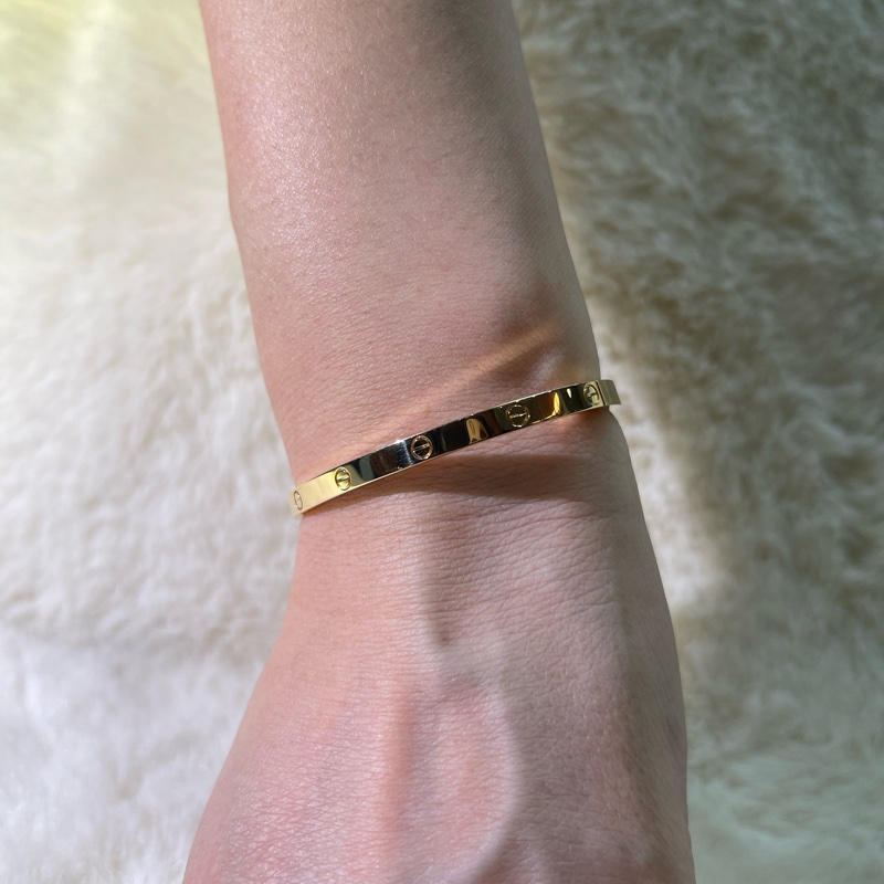 cartier 卡地亞Love 系列版手鈪 玫瑰金色XB757-10