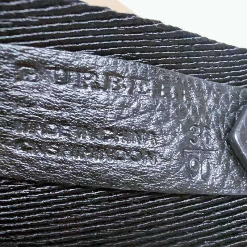 全新Burberry男生皮帶 黑色皮帶 黑銀皮帶-11