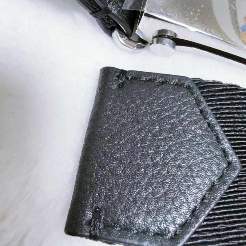 全新Burberry男生皮帶 黑色皮帶 黑銀皮帶-15