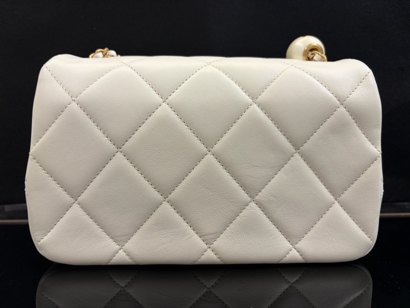 Chanel 白羊皮霧金珍珠湯圓肩斜背包AS4861-1
