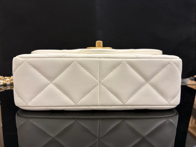 Chanel 白羊皮霧金珍珠湯圓肩斜背包AS4861-2