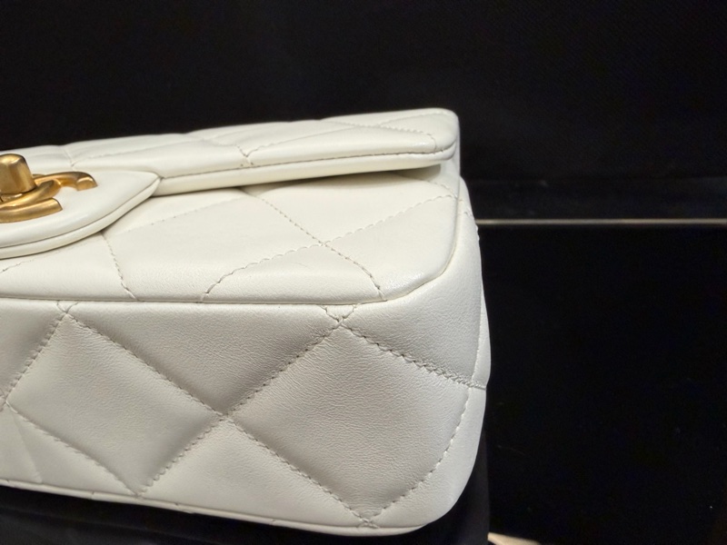 Chanel 白羊皮霧金珍珠湯圓肩斜背包AS4861-3