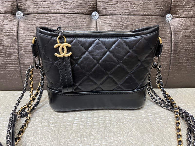 🌟絕版🌟Chanel 黑牛皮四色鏈流浪包小號-0