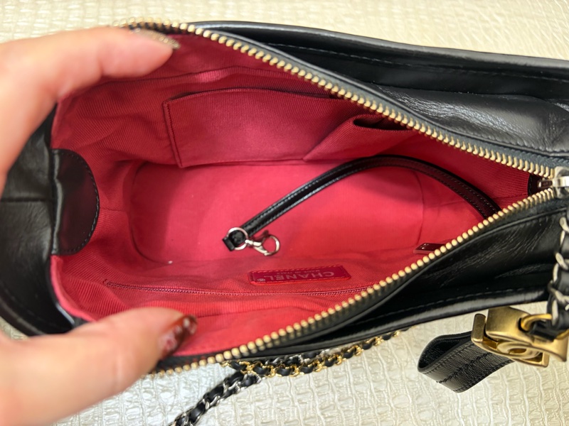 🌟絕版🌟Chanel 黑牛皮四色鏈流浪包小號-7