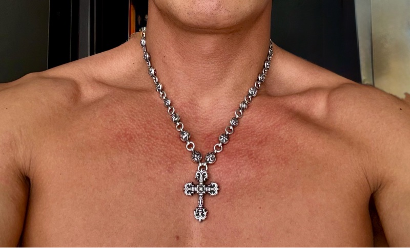 Chrome Hearts 歌德式火焰十字一體鏈-0