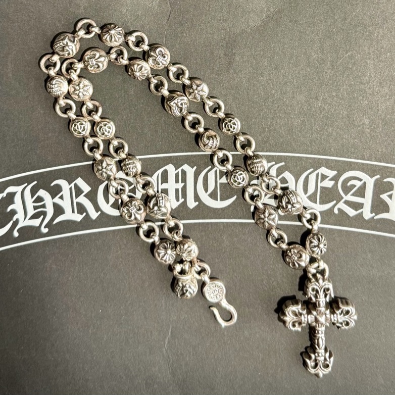 Chrome Hearts 歌德式火焰十字一體鏈-9
