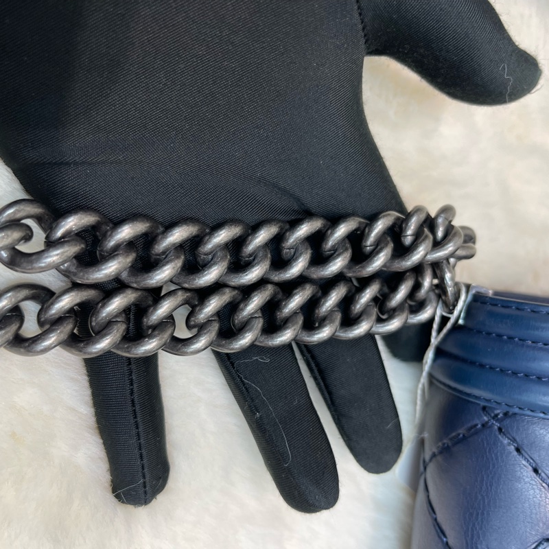 Chanel 香奈兒 Le boy 藍色做舊銀扣 25cm XB259-21