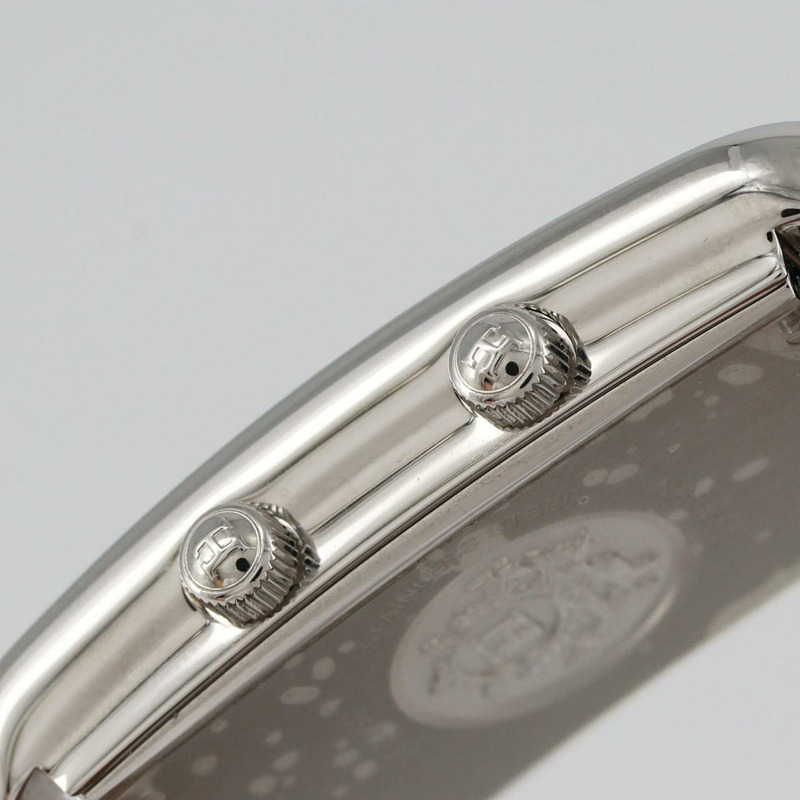 愛馬仕 Nantucket 雙時區 D 4P NA3.230 不鏽鋼石英錶-2