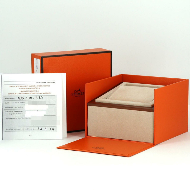 愛馬仕 Nantucket 雙時區 D 4P NA3.230 不鏽鋼石英錶-7