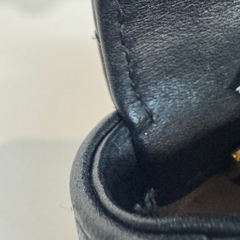 Gucci/古馳黑金馬蒙mini單肩斜挎包有龍蝦扣16.5cm。-9