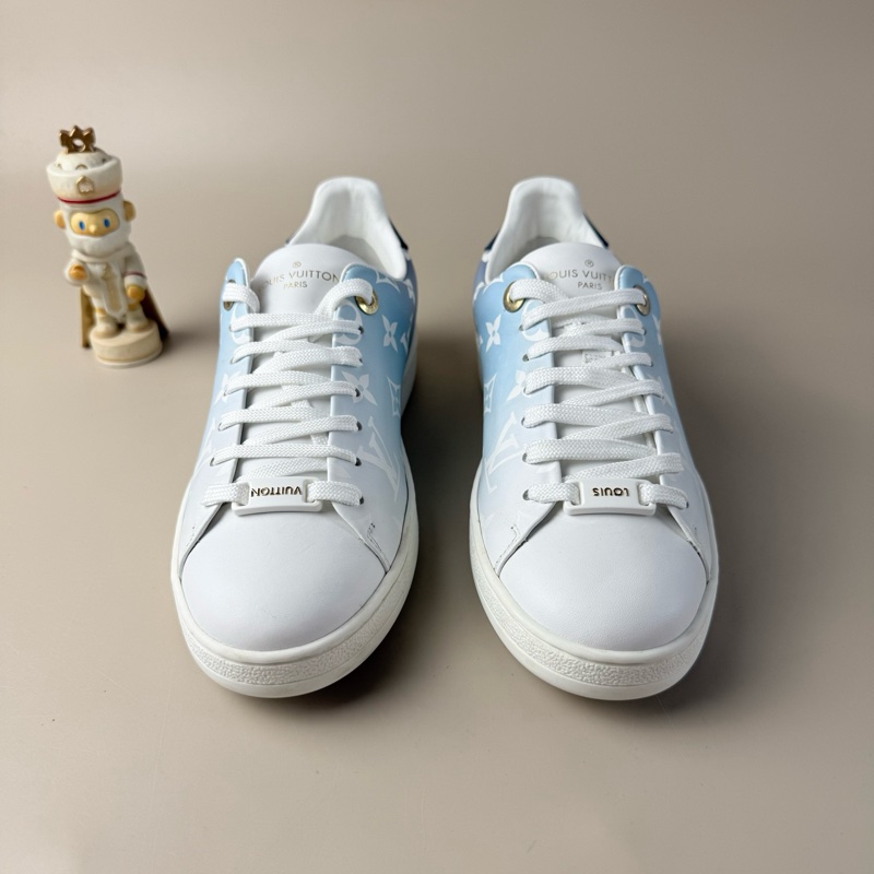 LV/路易威登 白藍滿印老花休閒鞋 36碼 99新滿印設計-0