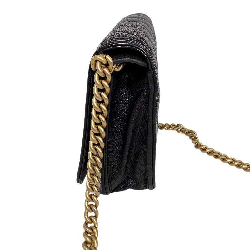 [ 2458］香奈兒 Chanel Leboy  黑金(荔枝皮) 小號-3