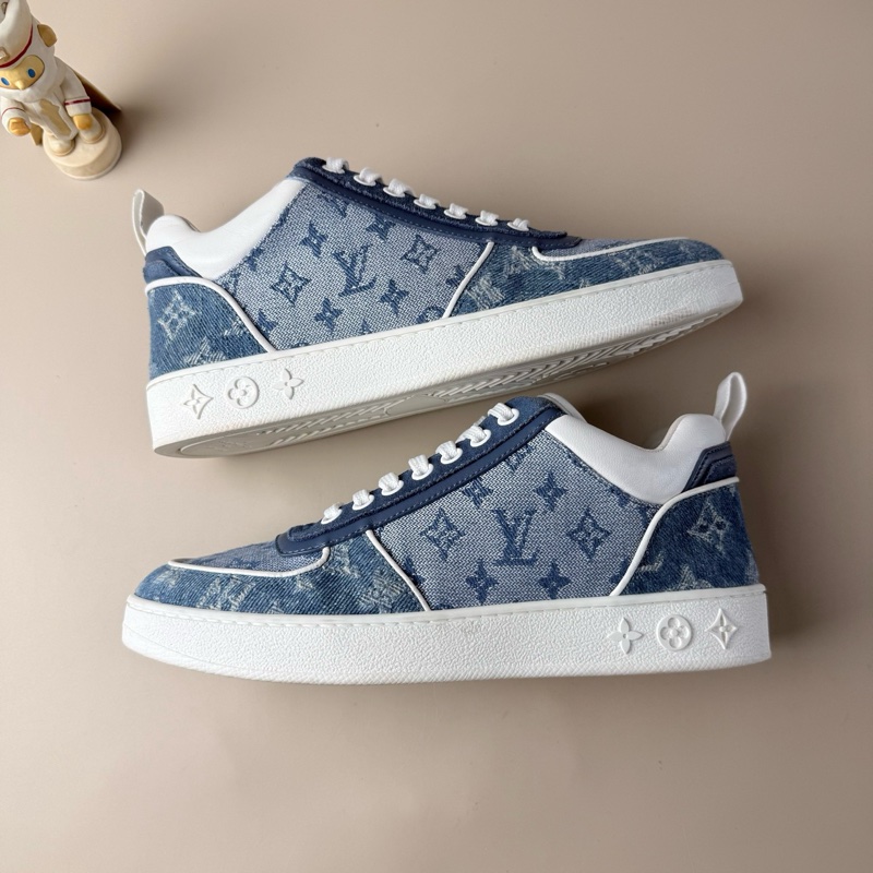 LV/路易威登 白蓝牛仔满印休闲鞋 35.5码 95新-4