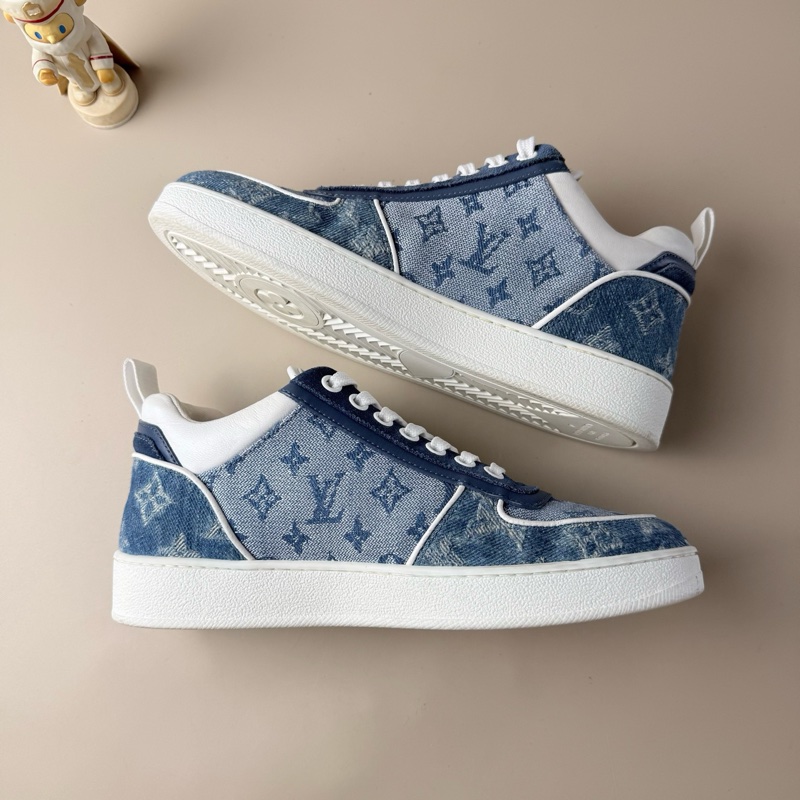 LV/路易威登 白蓝牛仔满印休闲鞋 35.5码 95新-5