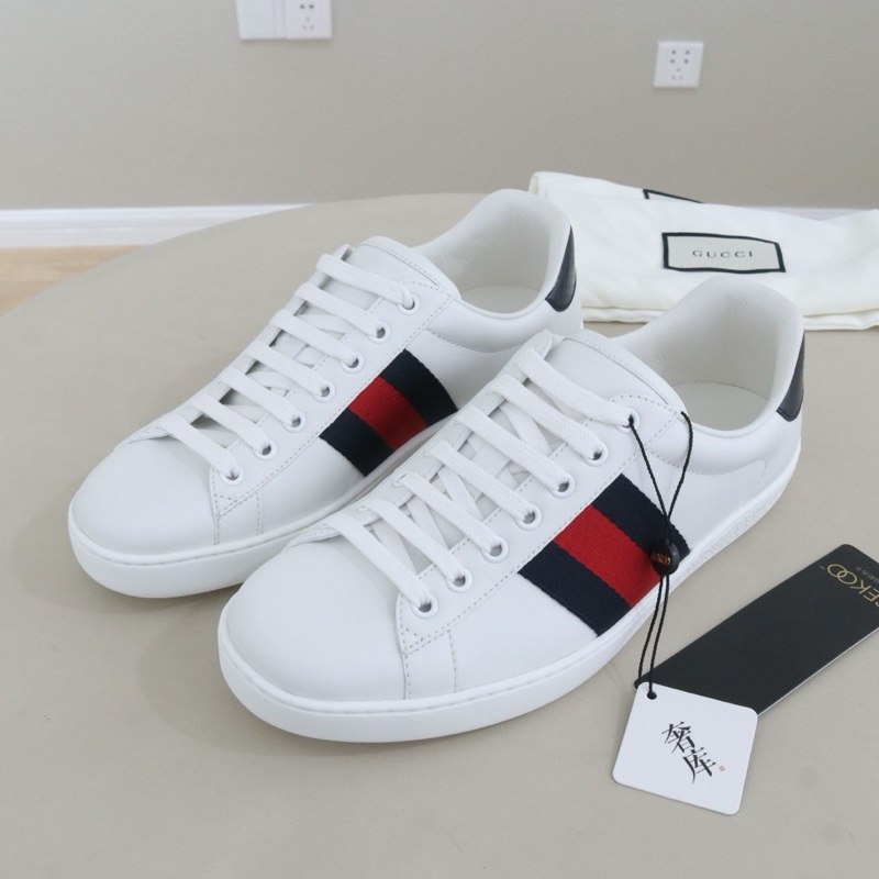 99新Gucci Ace 男士小白鞋,6.5/40.5碼原價7200配件防塵袋-1