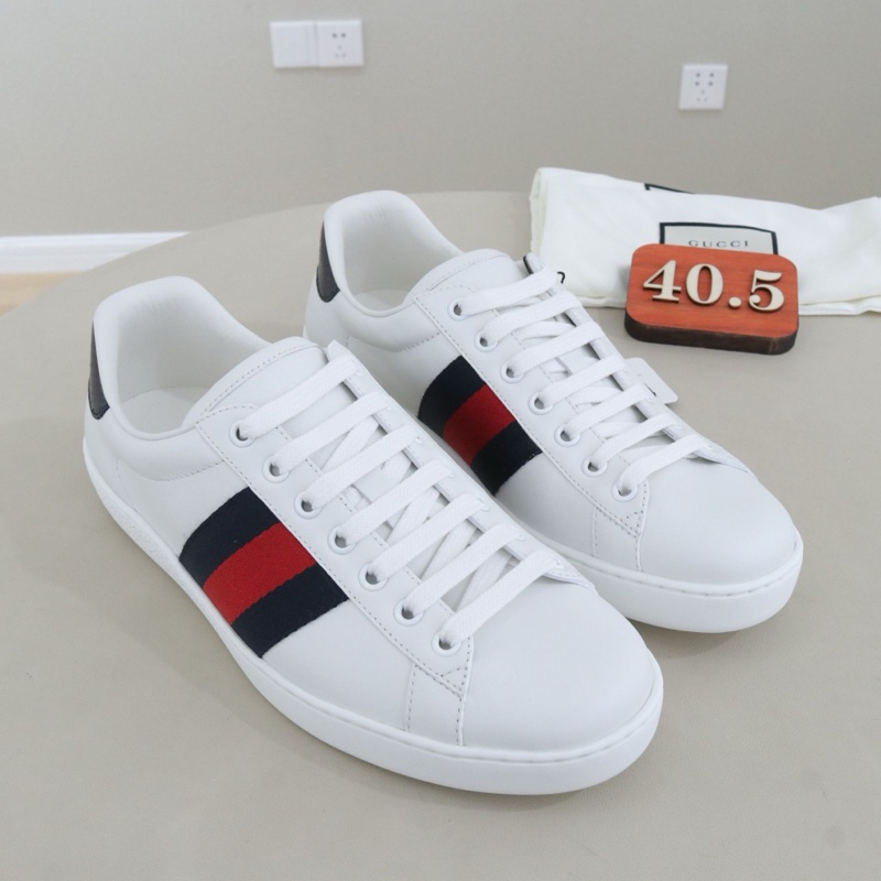 99新Gucci Ace 男士小白鞋,6.5/40.5碼原價7200配件防塵袋-2