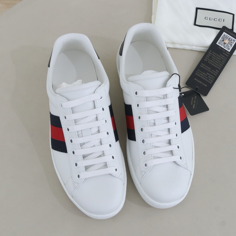 99新Gucci Ace 男士小白鞋,6.5/40.5碼原價7200配件防塵袋-3