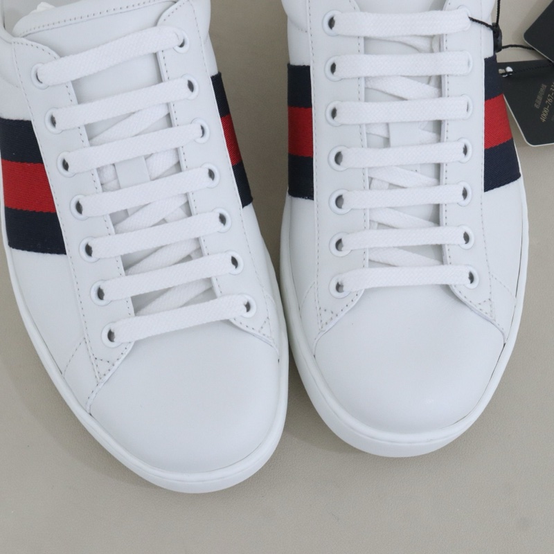 99新Gucci Ace 男士小白鞋,6.5/40.5碼原價7200配件防塵袋-4