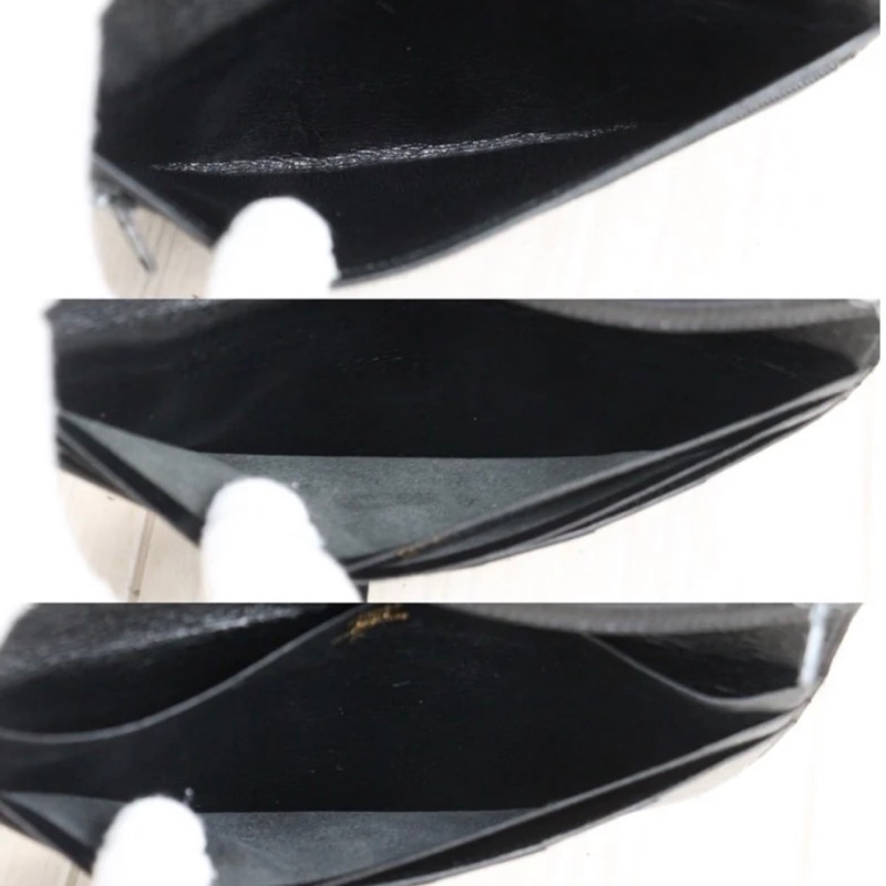 「JL精品代購」9新 Hermes 愛馬仕 鱷魚bearn 黑金長夾-11