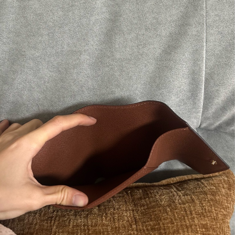 （全新）Louis Vuitton 經典老花棕色三折短夾-9
