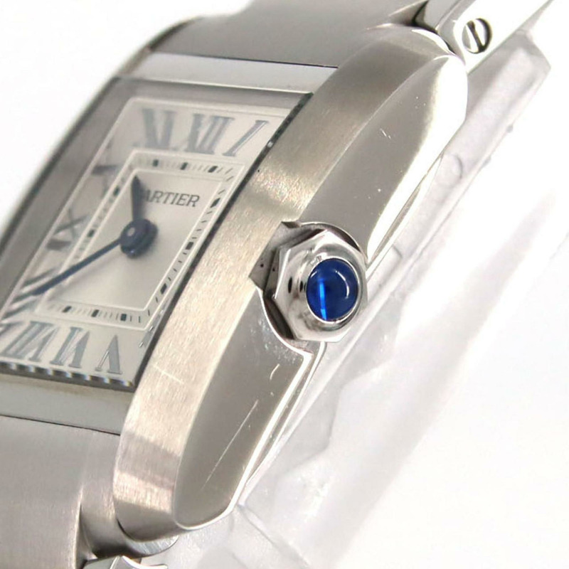 卡地亞 Tank Française SM WSTA0129 不鏽鋼石英錶-6