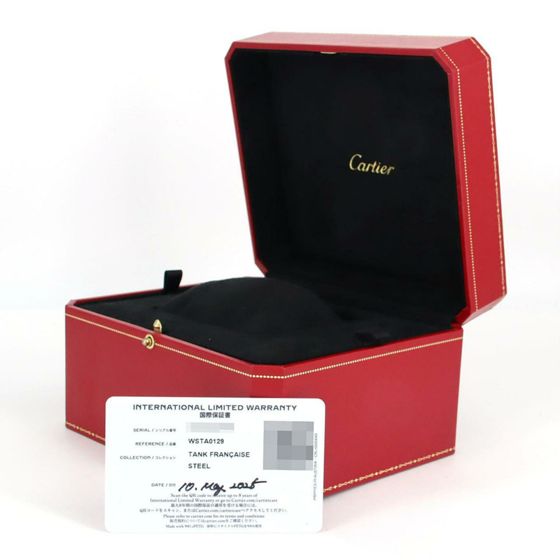 卡地亞 Tank Française SM WSTA0129 不鏽鋼石英錶-7