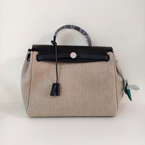 Hermes愛馬仕 Herbag 帆布包 單肩斜挎31 y刻