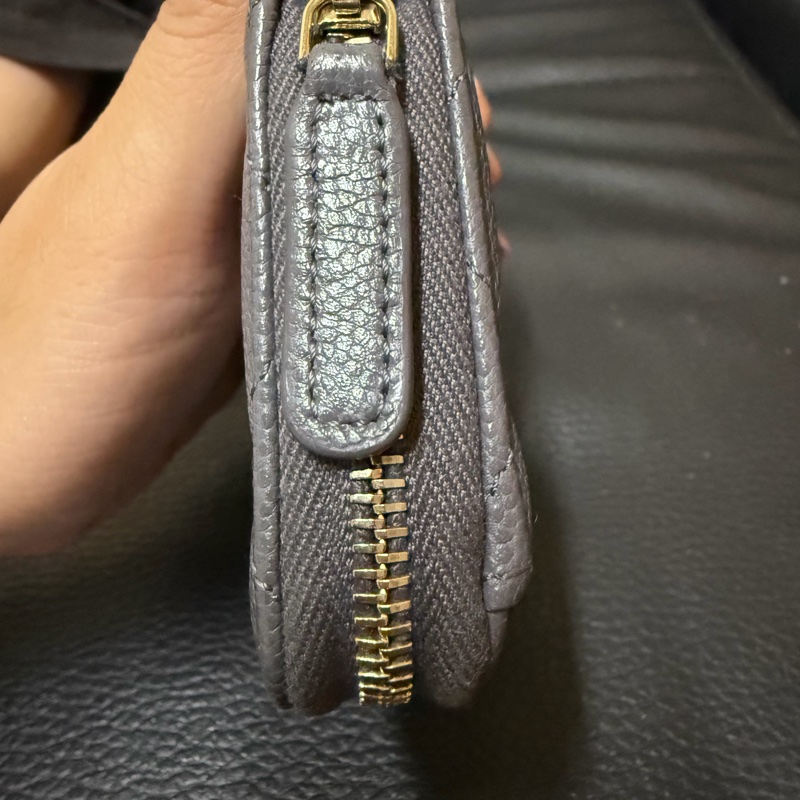 Chanel 拉鍊錢包-大象灰-5