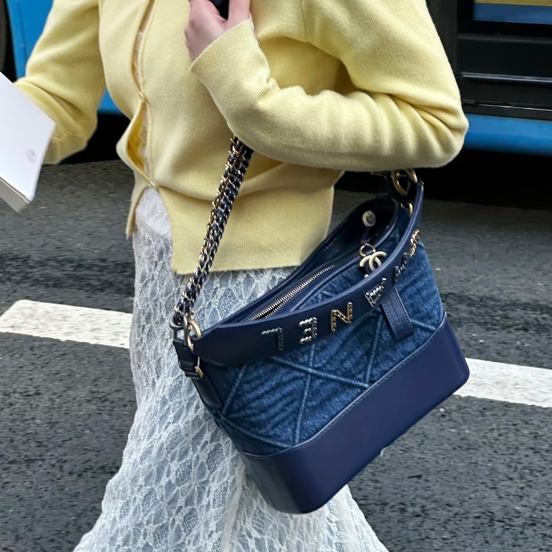 「JL精品代購」9新 Chanel 香奈兒 牛仔 流浪包-1