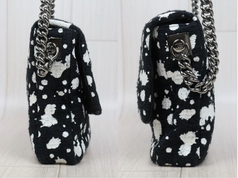 「JL精品代購」97新 Chanel香奈兒乳牛郵差包-3