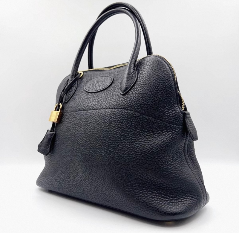 Hermes/愛馬仕 bolide31保齡球包黑金 C刻 附件：塵袋，肩帶 尺寸：31x25cm 99新-2