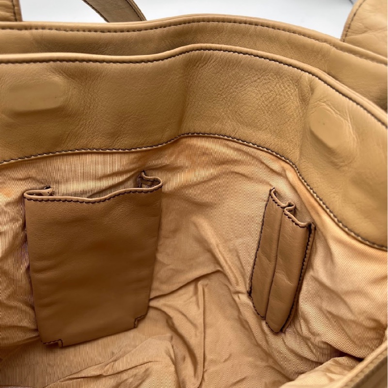 【大減價！】【稀有】Chanel Handbag 香奈兒 肩背包 全牛皮 杏色 奶茶色-17