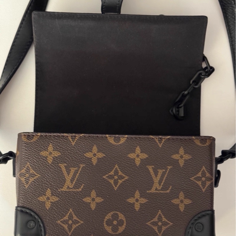 熱賣爆款🥵Lv男士steamer迷你老花插銷款斜挎包郵差包-13