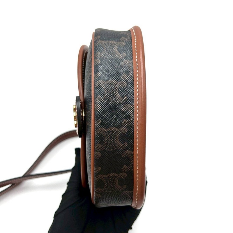 小包爆款來襲😻Celine凱旋門老花BESACEmini馬鞍包單肩斜挎包-11