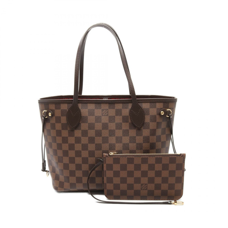 路易威登 Neverfull PM 手提包 N40600 Damier Ebene 帆布棕色二手女款-0