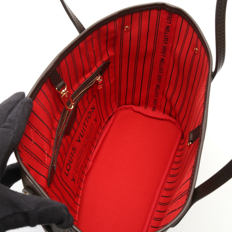 路易威登 Neverfull PM 手提包 N40600 Damier Ebene 帆布棕色二手女款-2