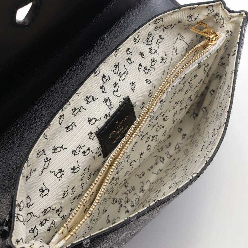 路易威登 Catgram 鏈條肩背包 M52935 Epi 帆布 黑白款 二手 LV-2