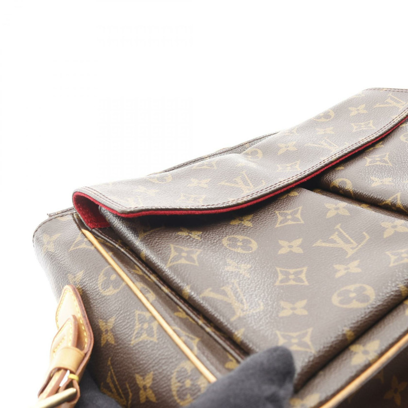 路易威登 Vivasite GM 單肩包 M51163 Monogram 帆布皮革棕色二手-7