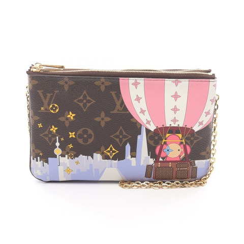 路易威登 Pochette 雙拉鍊鏈條單背包 M68486 Monogram Vivienne LV