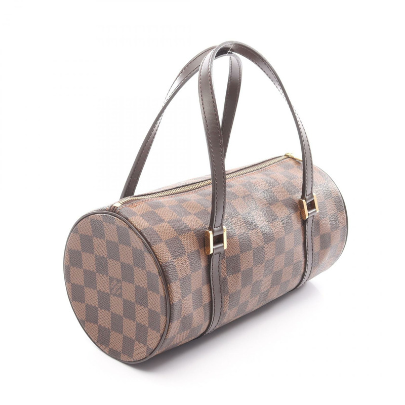 路易威登 Papillon 26 手提包 N51304 Damier Ebene 皮革 棕色 二手 女士-1