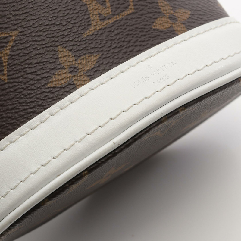 路易威登 Nano 水桶肩背包 M81489 Monogram 帆布 棕色 白色-4