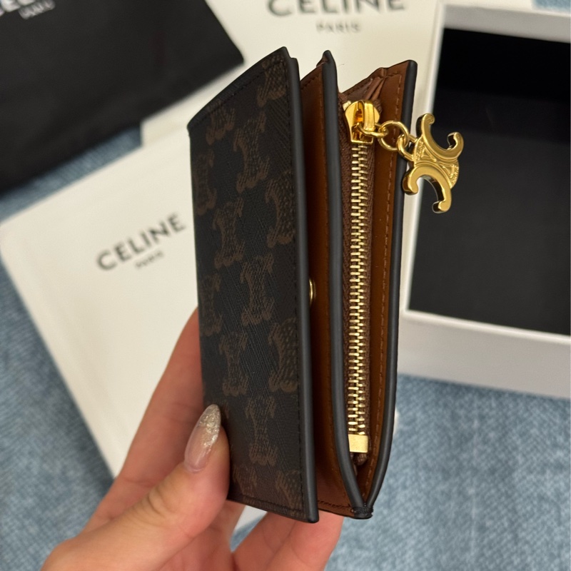 現貨 全新 特價 Celine 對開短夾 TRIOMPHE-1